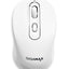 Gigamax Wireless Desk Mouse, G-1500, 1600 DPI Wired/Wireless Functional Mouse with 3 Modes Connectivity, Bluetooth and 2.4G Wireless, 4 Macro Buttons, Long Lasting Rechargeable Battery Capacity and for PC/Mac/Laptop Used in... Home and office, white