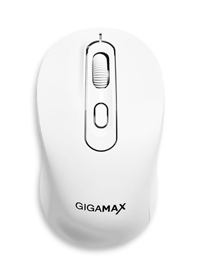 Gigamax Wireless Desk Mouse, G-1500, 1600 DPI Wired/Wireless Functional Mouse with 3 Modes Connectivity, Bluetooth and 2.4G Wireless, 4 Macro Buttons, Long Lasting Rechargeable Battery Capacity and for PC/Mac/Laptop Used in... Home and office, white