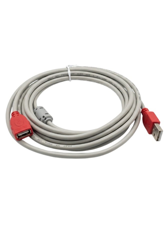 USB 2.0 Male to Female Extension Cable 5M 30V – High Performance Computer Data Transfer Cable, Durable USB Extender Cord