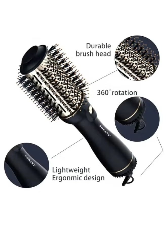 SK-1914N Professional 4 in 1 Hair Dryer Brush for Women and Girls, 1260W Dries, Smooths, Styles and Adds Volume, Ionic T