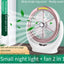 Portable Mini Desktop Fan Usb Rechargeable led lights Camping Handheld desktop low noise cooling