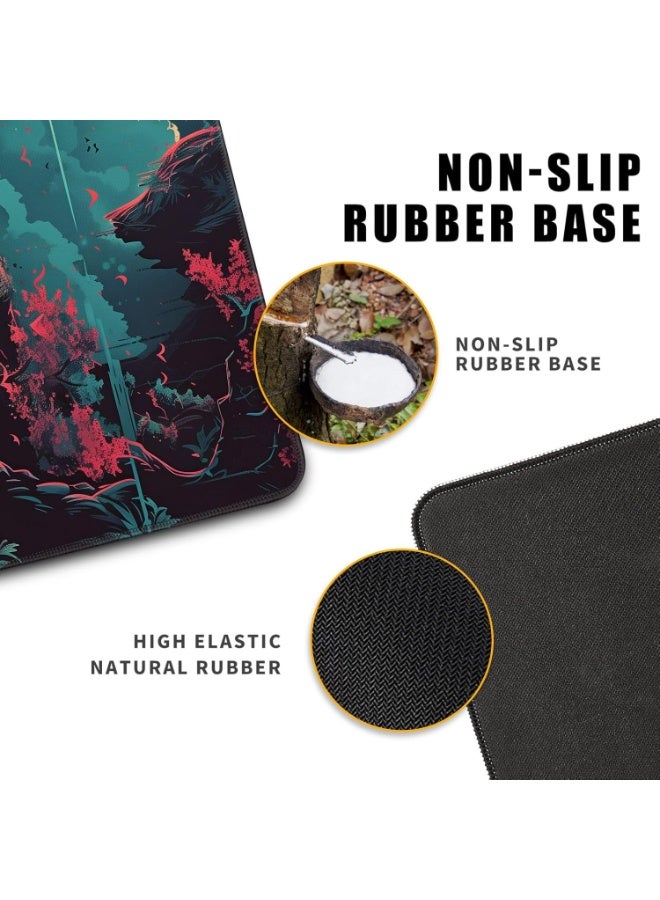 Japanese Desk Mat Riverside Full Moon Desk Pad Psychedelic Mlarge , Mouse Pad Dragonfly Gaming Mousepad Extended Large K