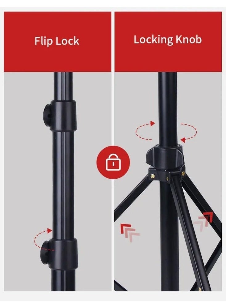 Multi Functional Adjustable Aluminum Tripod Stand KP-2206 with 360° Pan Tilt, Quick Release Plate, Universal Compatibili