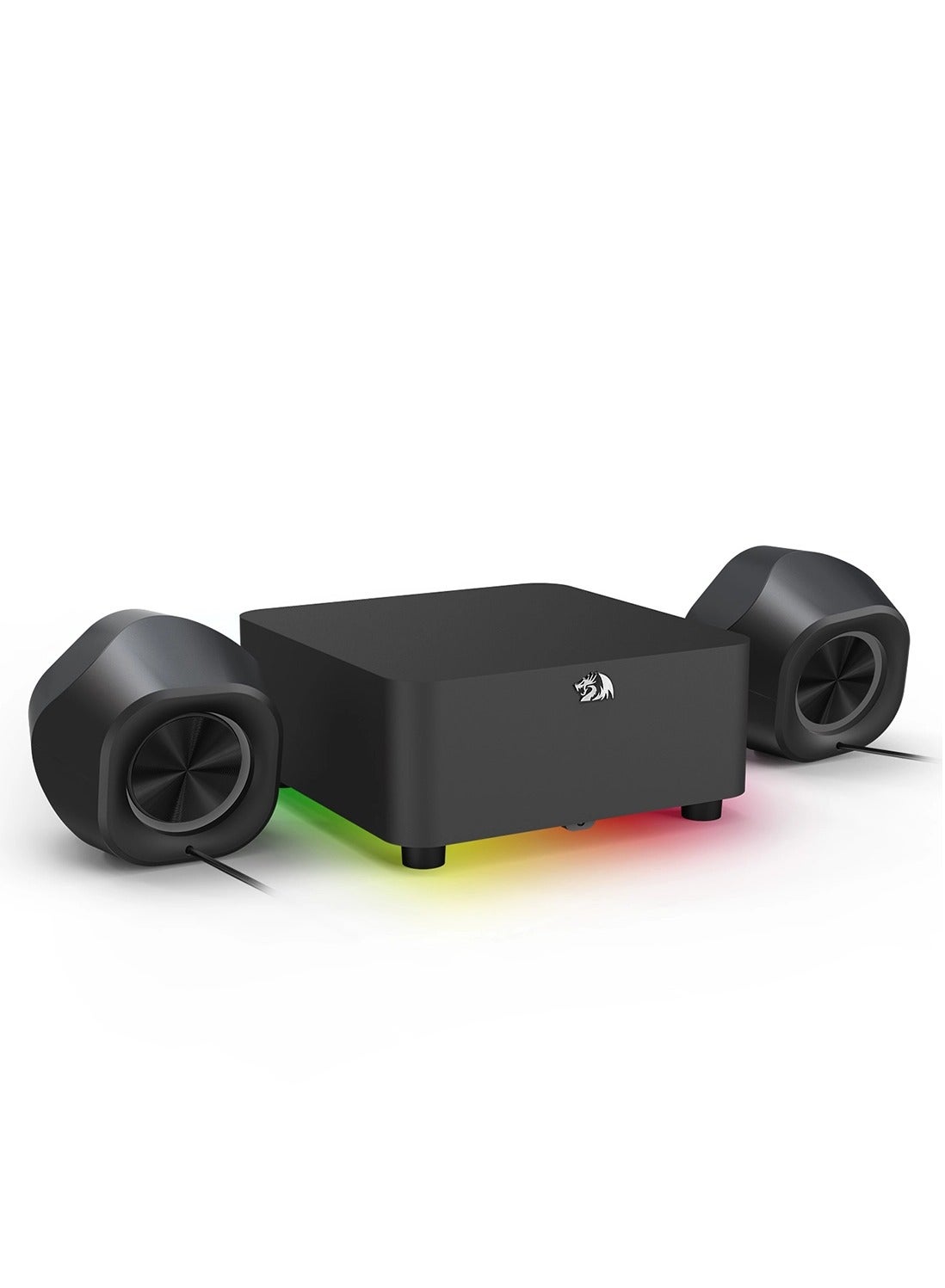 Gaming Speaker GS590 Pro (RGB) 2.1 channel , with Remote Control and 4 Buttons , 22W For PC/ Notebook / Tablet / Mobile 
