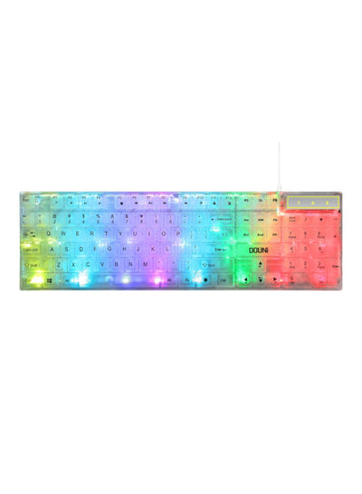 Douni KB101 Colorful Glow RGB Transparent Keyboard Mechanical Touch