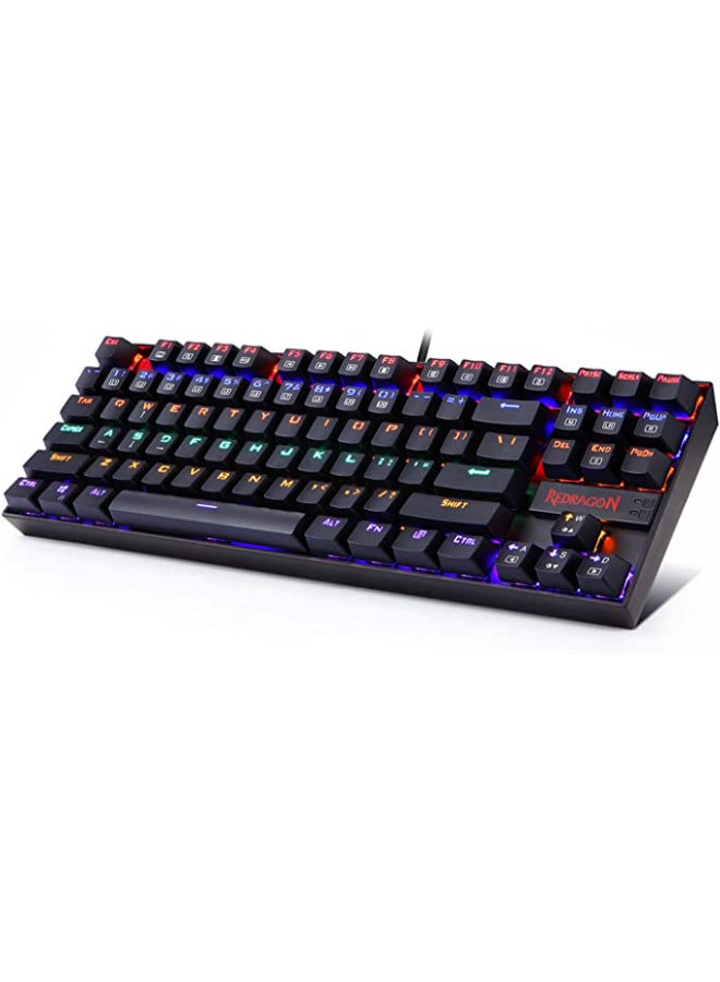 كيبورد جيمنج Redragon K552-KR Rainbow ميكانيكال بمفاتيح Outemu Red أسود