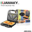 JAMAKY Italy Sandwich maker 1000 watts with Italian technology, black, practical for quick preparation in the kitchen, model JMK2004