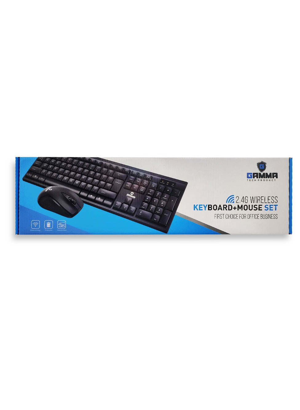 Gamma wireless keyboard & Mouse 2.4g - Silent Key , Standard 104 Key K-515