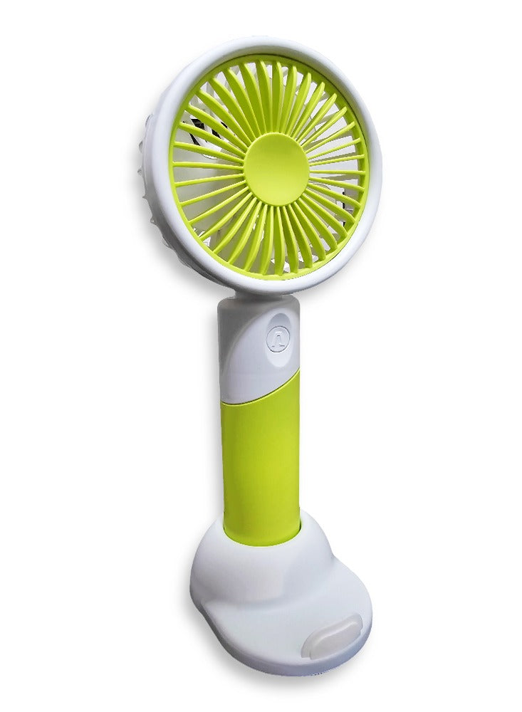 Portable Mini Fan USB Rechargeable Cute 2.5W Small Electric Fan For School ( Green )