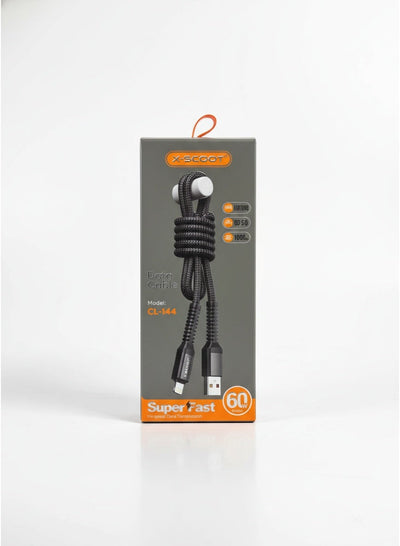 CL-144 USB to Lightning Super Fast Charging & Data Cable , 60W  for iPhone, iPad , Power Banks, High Speed Data Transfer