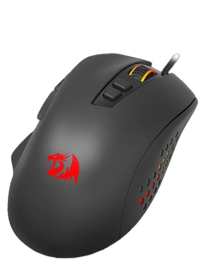 ماوس جيمنج Redragon M723 Roadmaster بدقة 12400 DPI أسود