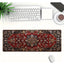 Bohemian Gaming Large Mouse Pad Retro Boho Red Mousepad Large Gaming Mouse Pad Laptop Keyboard Mat Non-Slip Rubber Base 