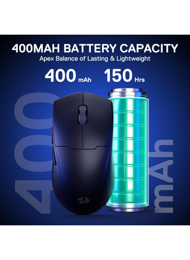 ماوس جيمنج Redragon M918 PRO Wireless خفيف 49g دقة 26000 DPI أسود