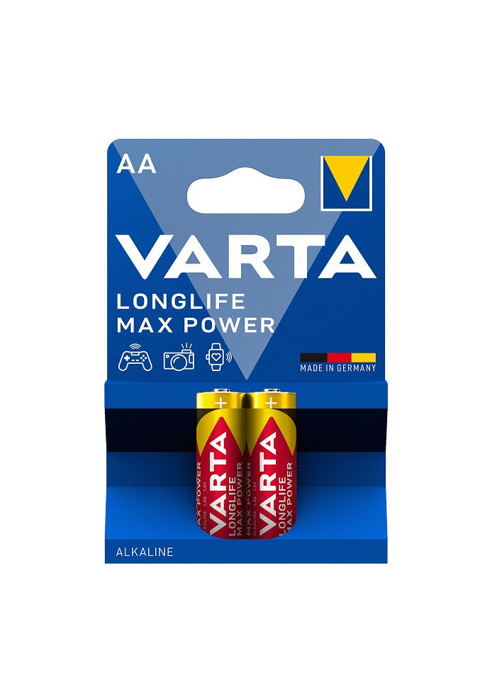 VARTA Longlife Max Power AA 1.5v Alkaline (2-pack) made in germany