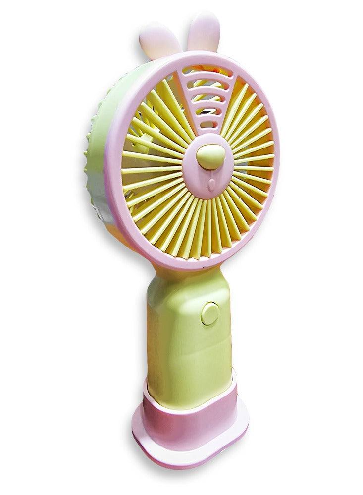 Portable Mini Fan USB Rechargeable Cute 350MAH Small Electric Fan For School , 8816-B