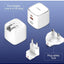 Q2617 Fast Wall Charger 65W with Dual Ports (USB-C & USB-A), PD & QC 3.0 Super Fast Charging, Foldable Plug Design, Incl