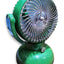 Portable Mini Desktop Fan USB Rechargeable Cute 250MAH Small Electric Fan For School , LD8309 Green