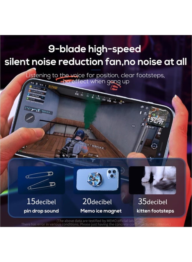 Fast Cooling Mobile Phone Cooler CXA3 , Phone Cooler for Gaming With Cable Type-C , Magnetic and Clip Semiconductor Ice 