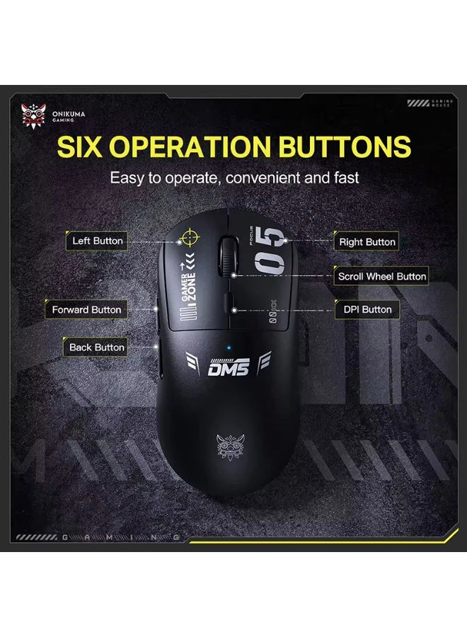 Advanced Tri-Mode Wireless Gaming Mouse, High-Precision Bluetooth, 2.4GHz Wireless & Wired Gaming Mouse for PC, Laptop, 