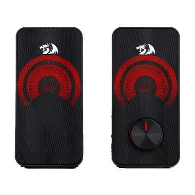 Redragon GS500 Stentor PC Speakers 2.0 Stereo Red LED Black