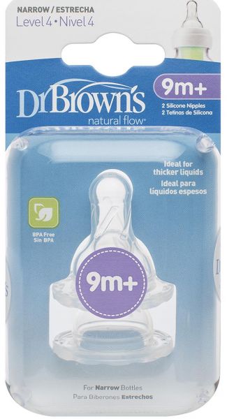 Dr. Brown’s 2-Piece Level 4 Silicone Nipple Set
