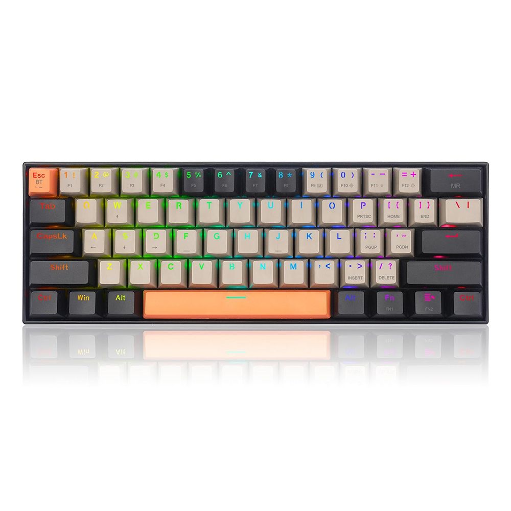 REDRAGON K530 Draconic RGB 60% Gaming Wireless Mechanical Keyboard, Brown Switches (ORANGE, GREY & BLACK)