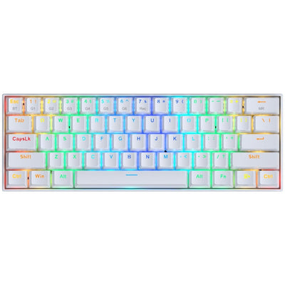 REDRAGON K530 Draconic RGB 60% Gaming Wireless Mechanical Keyboard, Brown Switches (White)