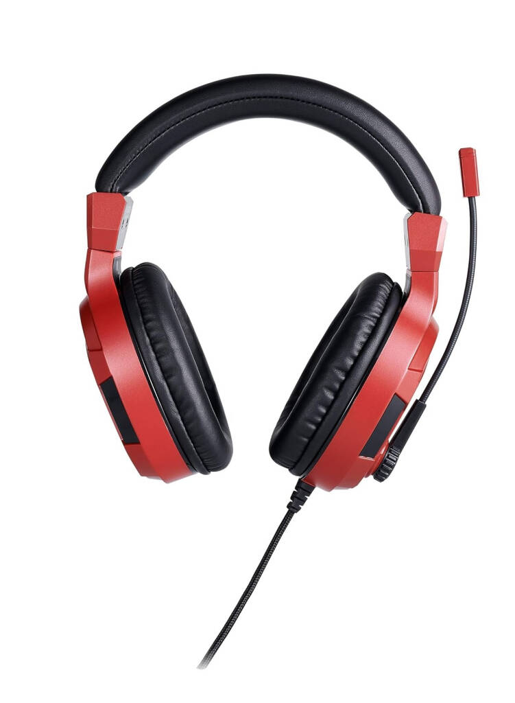 BIGBEN Stereo Wired On Ear Headset for PS4, PC, Smartphones and Tablets (Red)