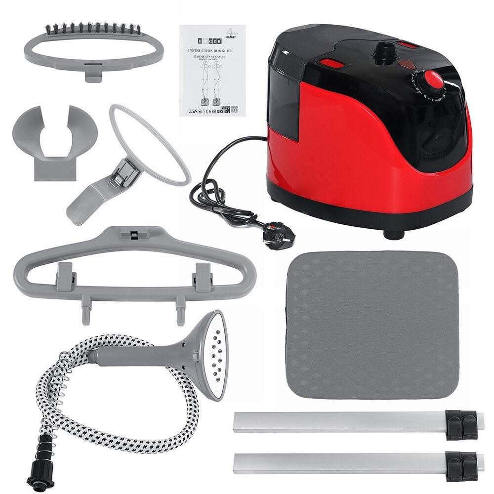 RAF Garment Steamer 1800 Watt R-3038 - Red It will heat up quickly within 30 seconds, easily and make your clothes soft