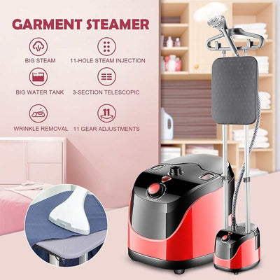 RAF Garment Steamer 1800 Watt R-3038 - Red It will heat up quickly within 30 seconds, easily and make your clothes soft