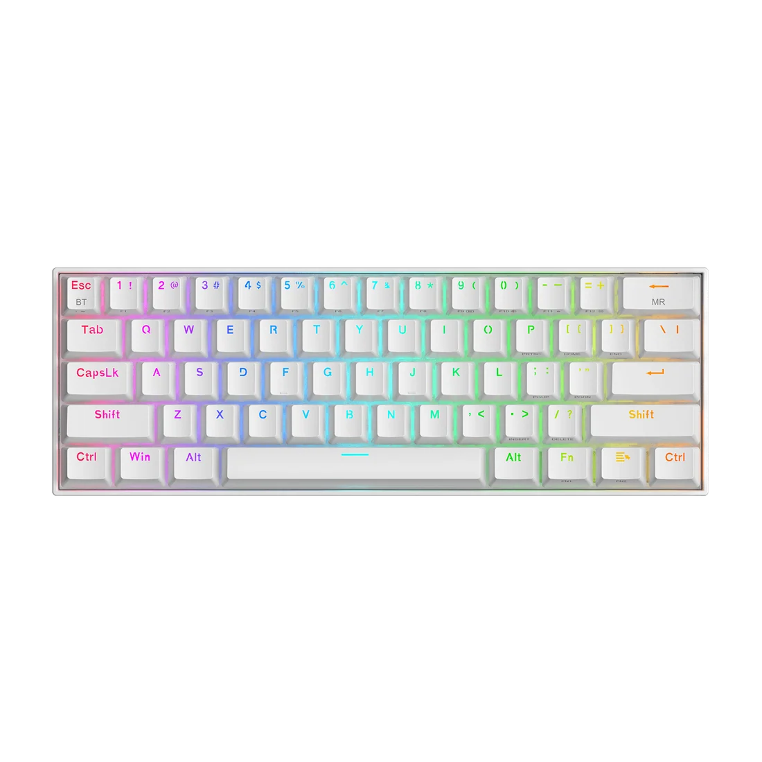 Redragon K530W RGB PRO 60% Wireless Mechanical Gaming Keyboard Red Switches White