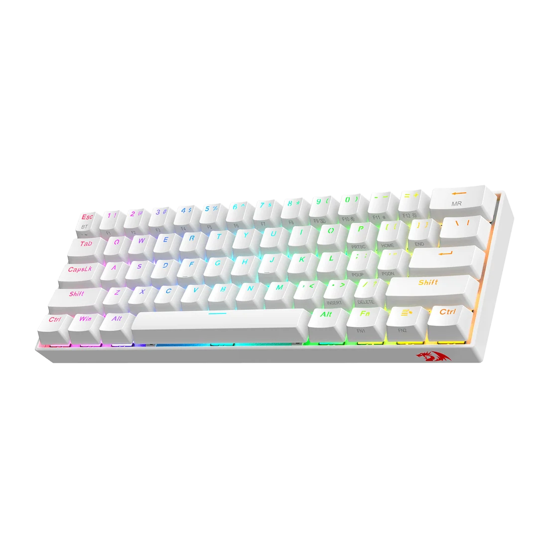 Redragon K530W RGB PRO 60% Wireless Mechanical Gaming Keyboard Red Switches White