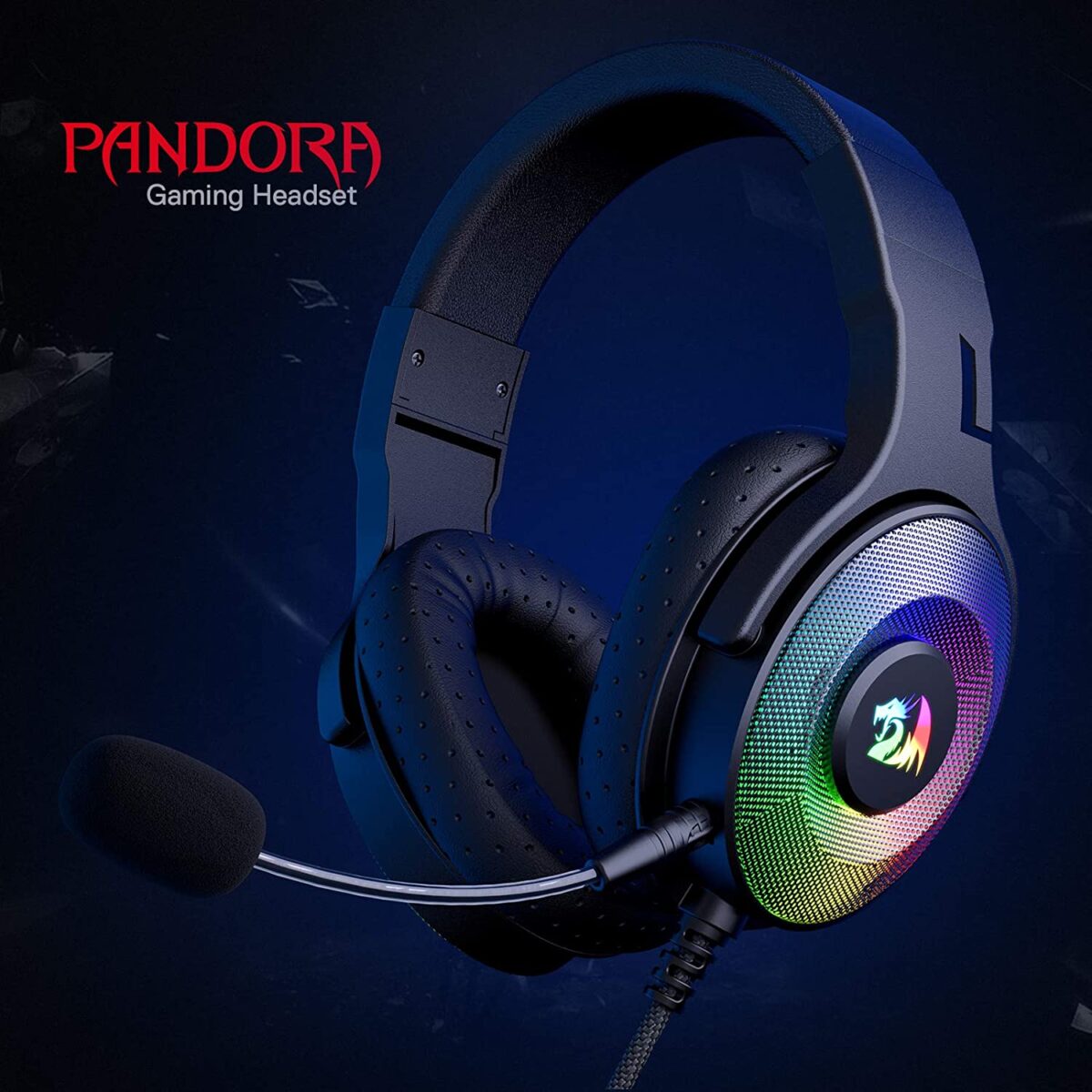 Redragon H350 PANDORA RGB USB Gaming Headset, Surround Sound 7.1
