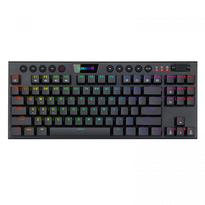 REDRAGON K622 Horus TKL RGB Gaming Mechanical Keyboard, Low Profile Red Switches (Black)