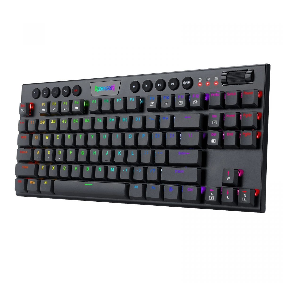 REDRAGON K622 Horus TKL RGB Gaming Mechanical Keyboard Wired, Low Profile Red Switches (Black)