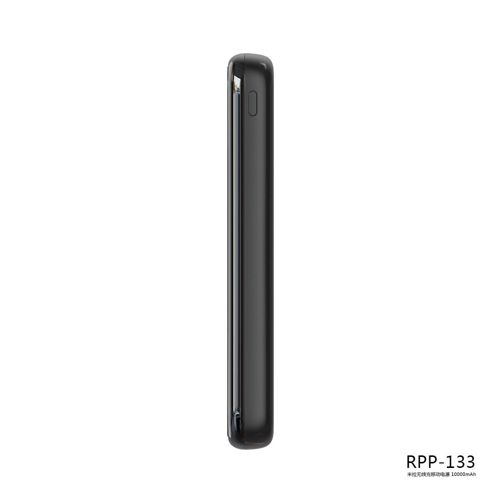 REMAX RPP-133 Mirror Series 10000mAh Power Bank Wired & Wireless Charger - black