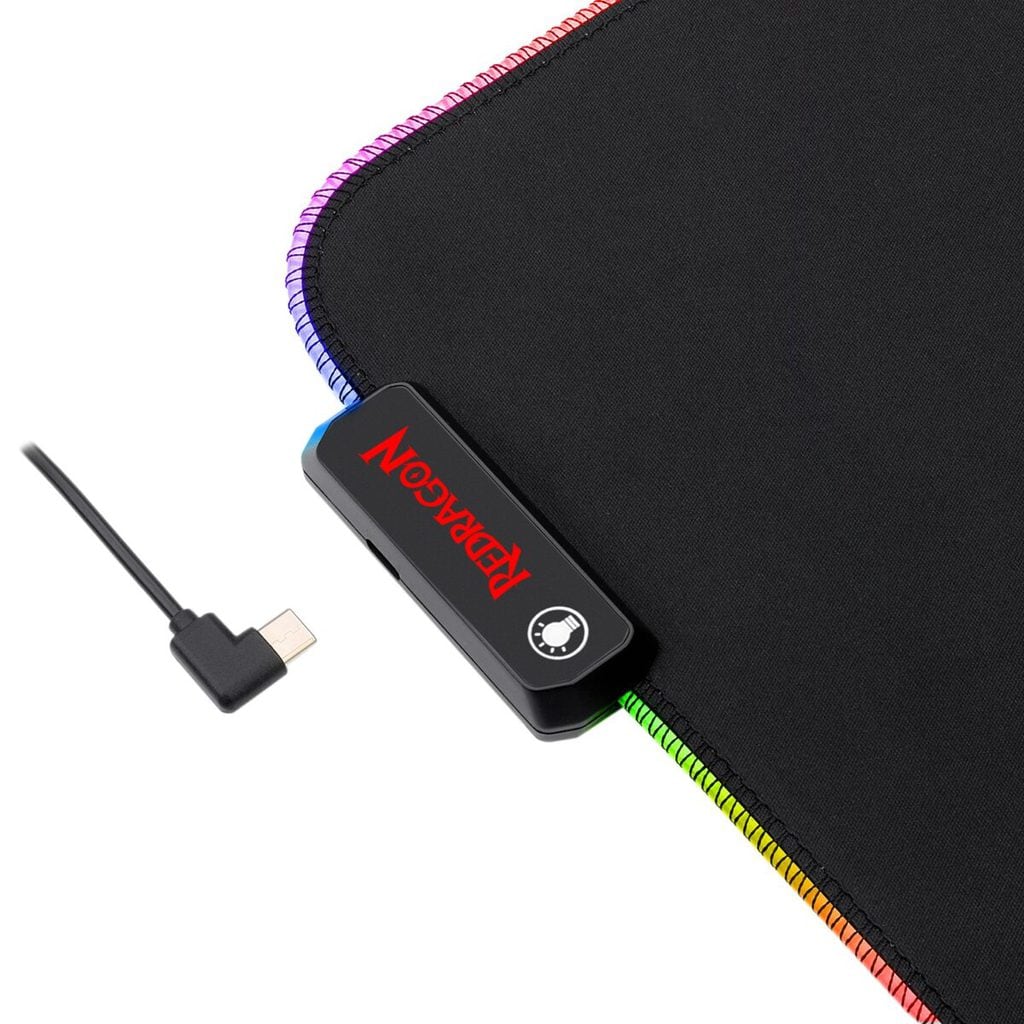 Redragon P026 Pluto RGB Gaming Mouse Pad – Size 330 x 260 x 3 mm