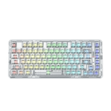 Redragon K649CT-RGB-PRO 78% Wireless Mechanical Gaming Keyboard Transparent White