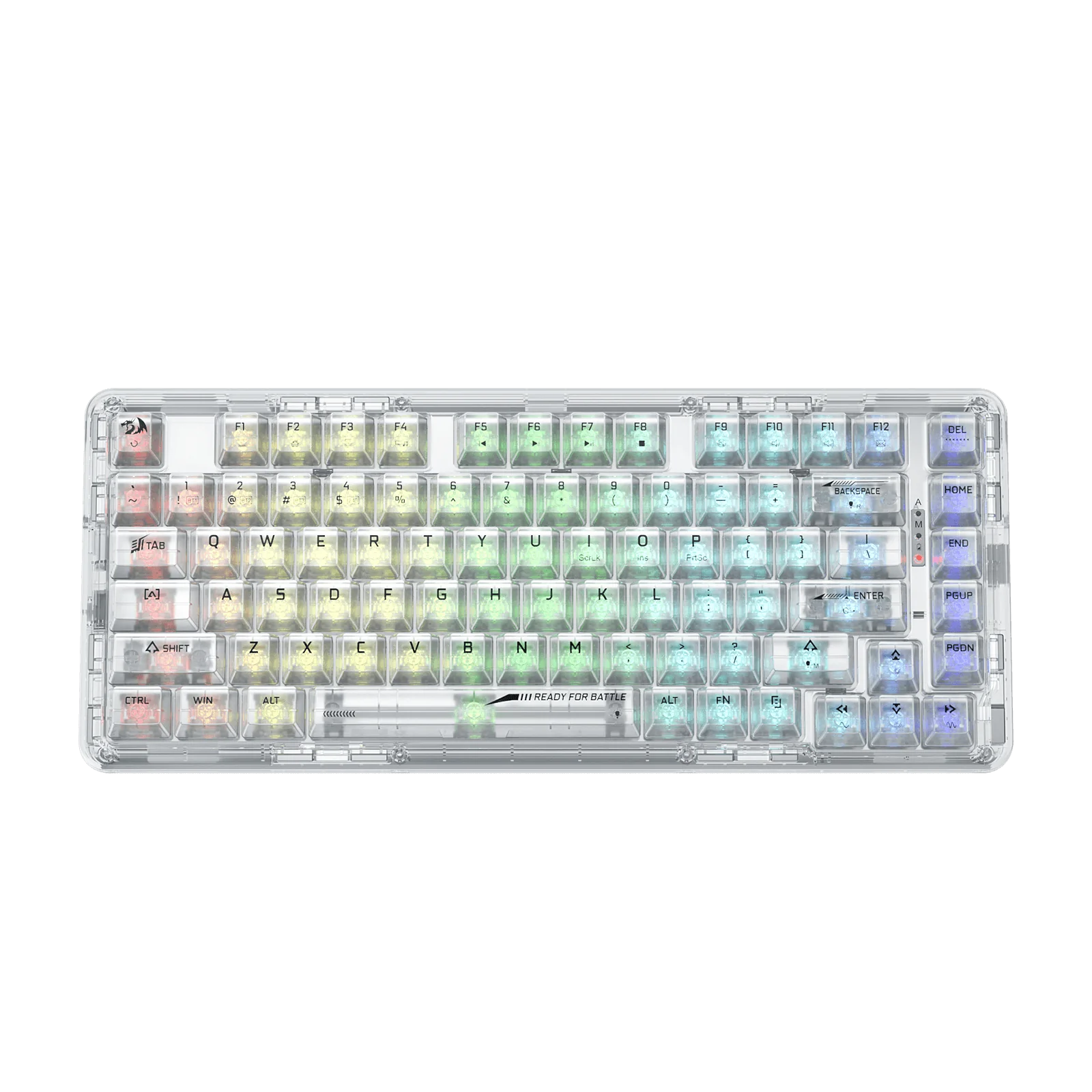 كيبورد جيمنج Redragon K649CT-RGB-PRO ميكانيكال شفاف أبيض