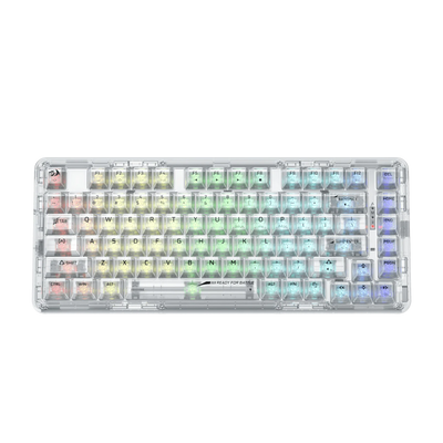 كيبورد جيمنج Redragon K649CT-RGB-PRO ميكانيكال شفاف أبيض