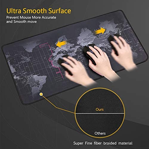 BLUE WORLD MAP Gaming Mouse Pad – 70×30 CM